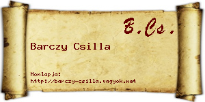 Barczy Csilla névjegykártya